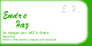 endre haz business card